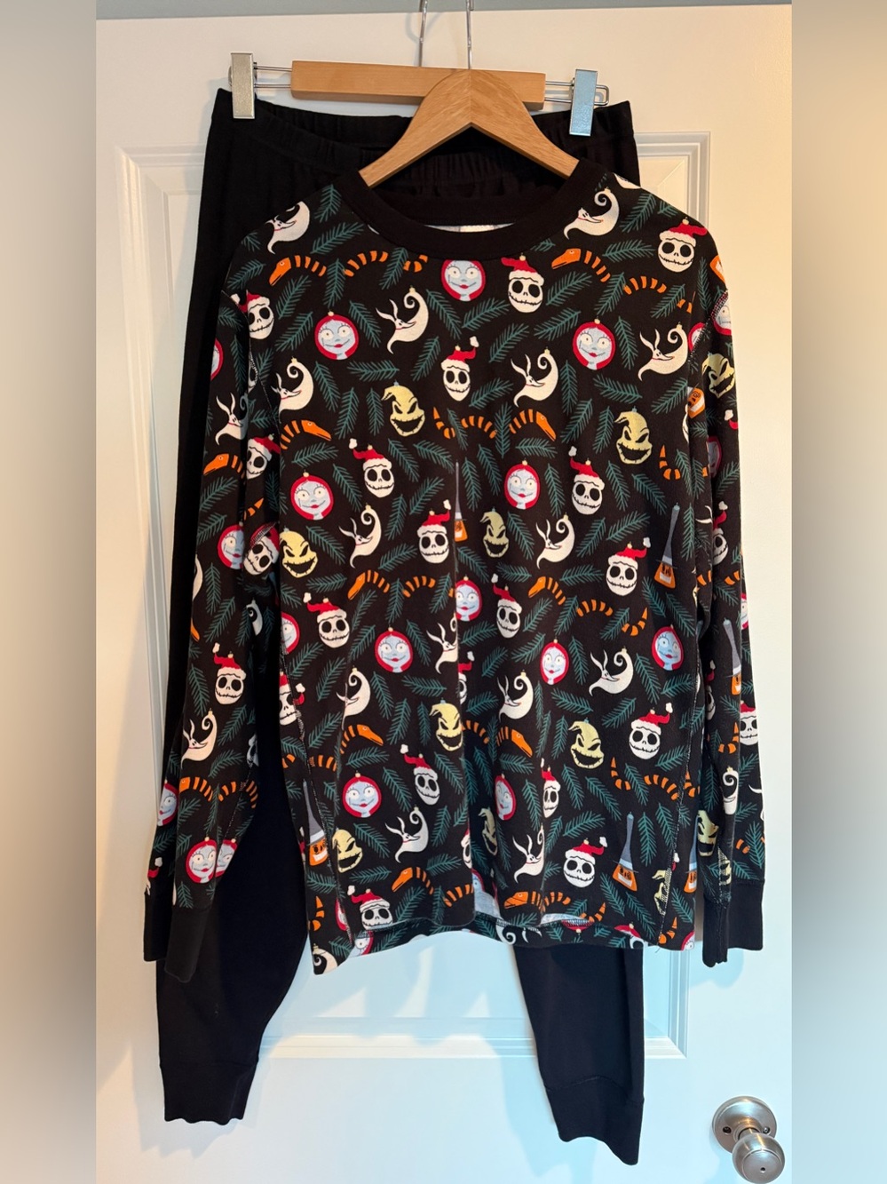 Disney Hanna Andersson Nightmare Before Christmas Long John Pajamas Adult Large